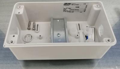 ABS surface-mounted distributor 2 - 4TE- 1x pre-drilled